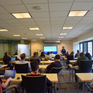 Pitch workshop event for startups at an AI Hackathon in Seattle at SURF Incubator