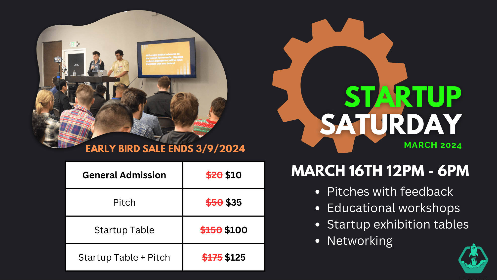 Startup Saturday March 2024 Event Image