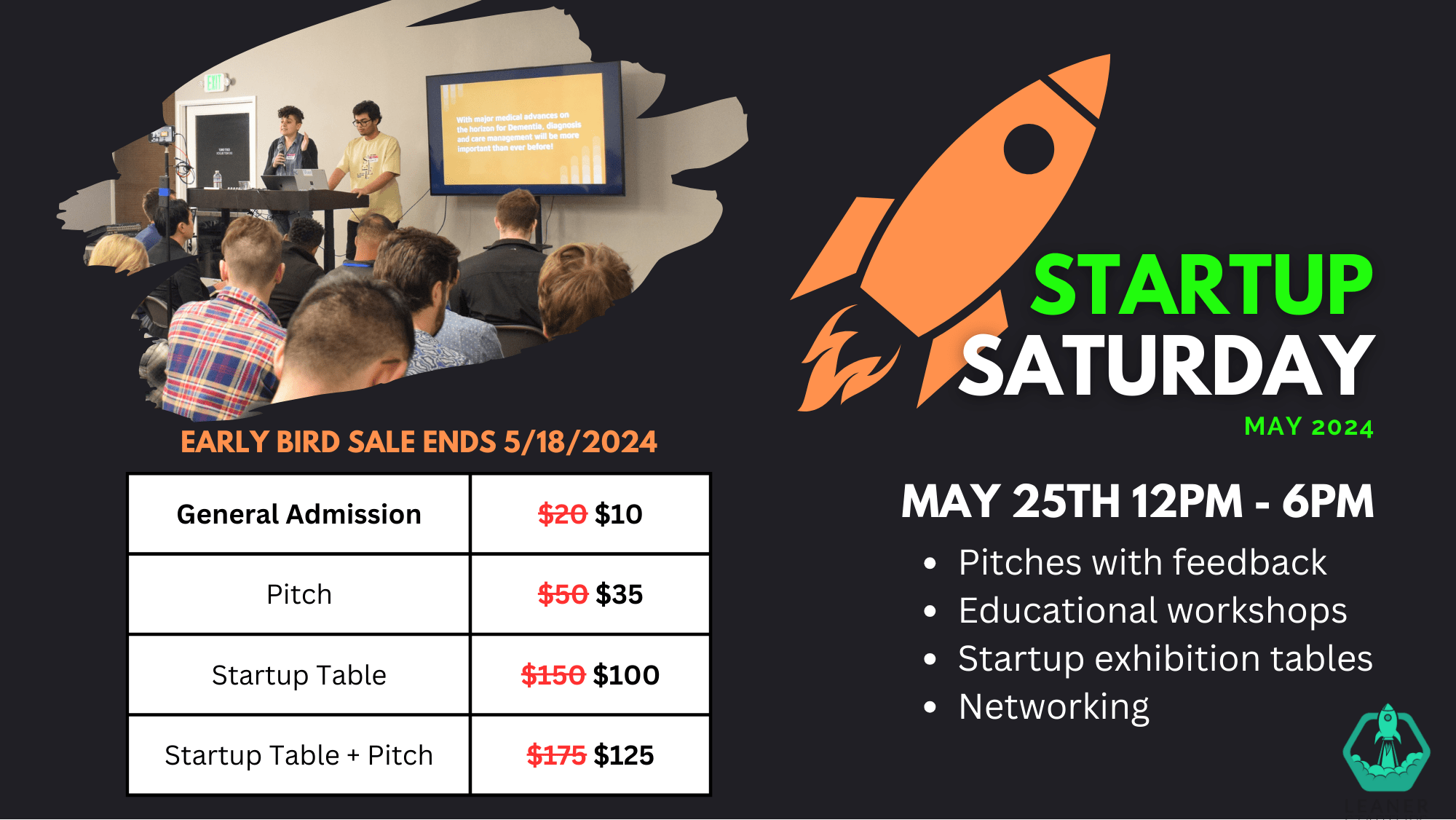 Startup Saturday May 2024 Event Image